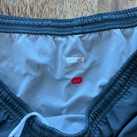 Nike FITDRY Shorts Athletic Running Mens XL Gray Blue Drawstring DriFit Pockets - Picture 5 of 6